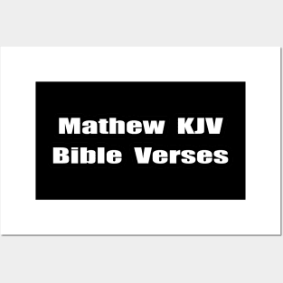 "Matthew KJV Bible Verses" Text Typography Posters and Art